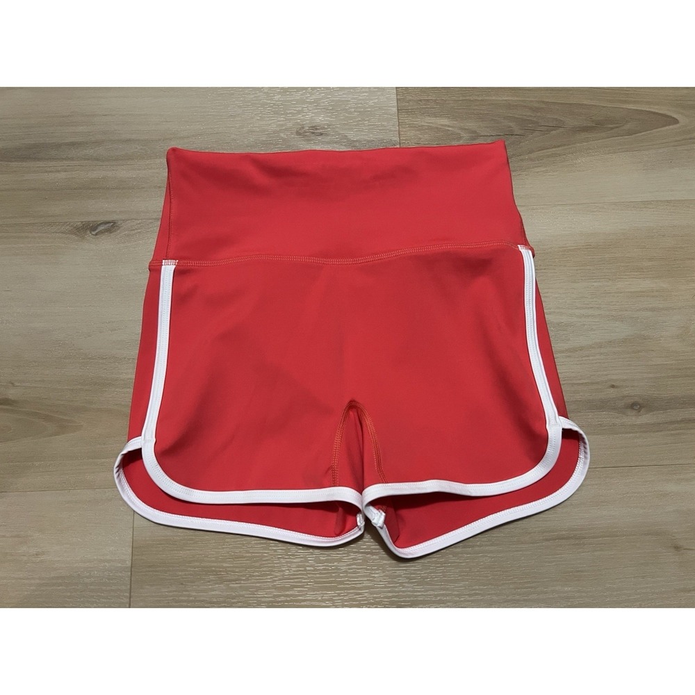 NWT DSG Activate High-Rise Bike Shorts Coral White Women's Size Small
